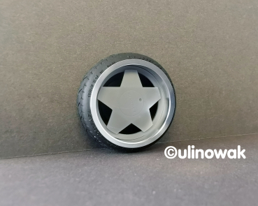 99520-16S Alufelge 1:18 Borbet A-Design flacher Deckel schmal 16 Zoll FLACHBETT